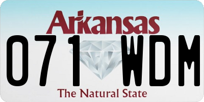 AR license plate 071WDM