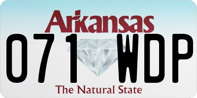 AR license plate 071WDP