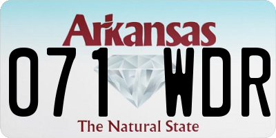 AR license plate 071WDR