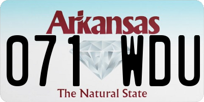 AR license plate 071WDU