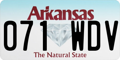 AR license plate 071WDV