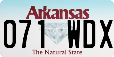 AR license plate 071WDX
