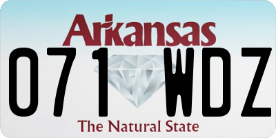 AR license plate 071WDZ