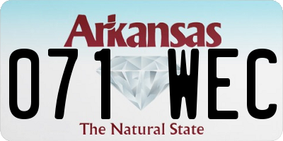 AR license plate 071WEC