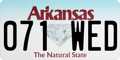 AR license plate 071WED