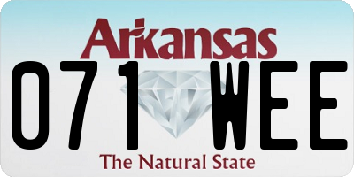 AR license plate 071WEE