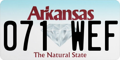 AR license plate 071WEF