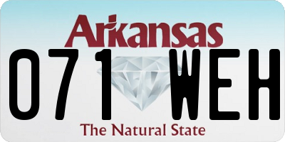 AR license plate 071WEH