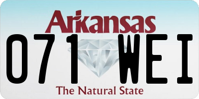 AR license plate 071WEI