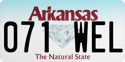 AR license plate 071WEL