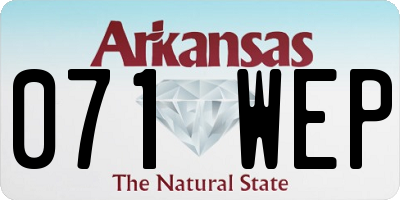 AR license plate 071WEP