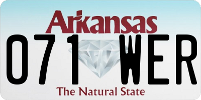 AR license plate 071WER