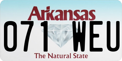 AR license plate 071WEU