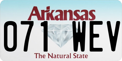 AR license plate 071WEV