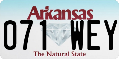 AR license plate 071WEY