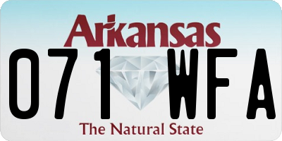 AR license plate 071WFA
