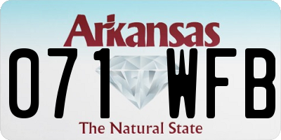 AR license plate 071WFB