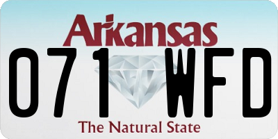 AR license plate 071WFD