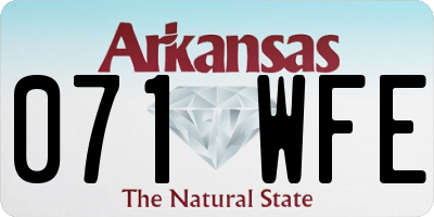 AR license plate 071WFE