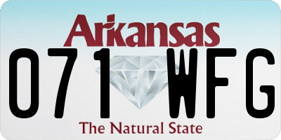 AR license plate 071WFG
