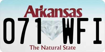 AR license plate 071WFI