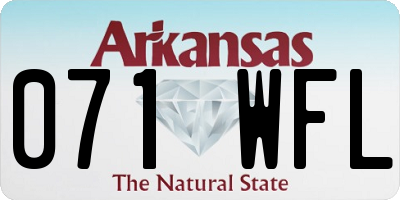AR license plate 071WFL