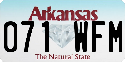 AR license plate 071WFM