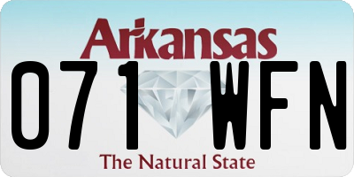 AR license plate 071WFN