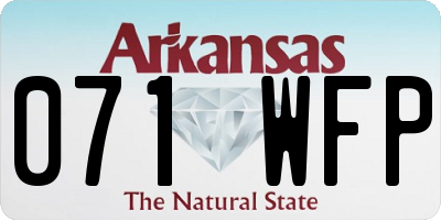 AR license plate 071WFP