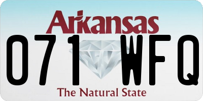 AR license plate 071WFQ