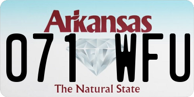 AR license plate 071WFU