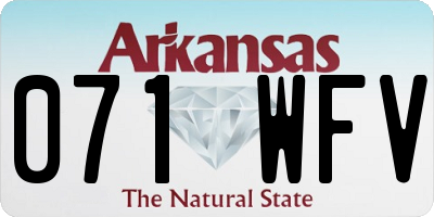 AR license plate 071WFV