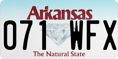 AR license plate 071WFX