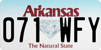 AR license plate 071WFY