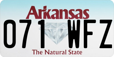 AR license plate 071WFZ