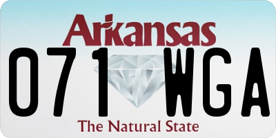 AR license plate 071WGA