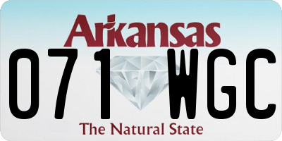 AR license plate 071WGC