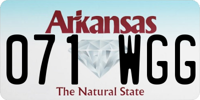 AR license plate 071WGG