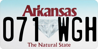AR license plate 071WGH