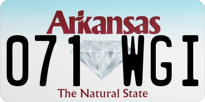 AR license plate 071WGI