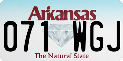 AR license plate 071WGJ