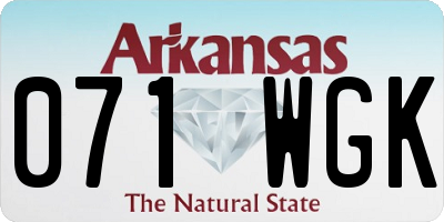 AR license plate 071WGK