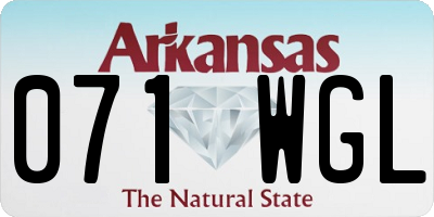AR license plate 071WGL