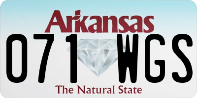 AR license plate 071WGS