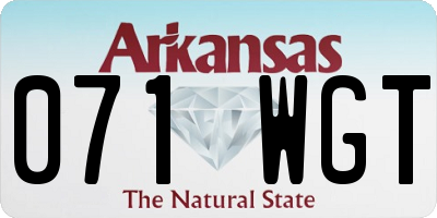AR license plate 071WGT