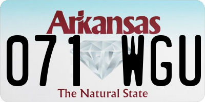 AR license plate 071WGU
