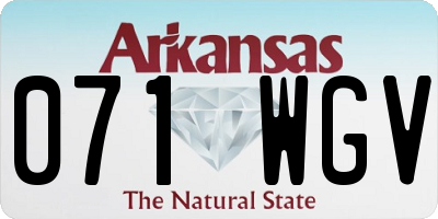 AR license plate 071WGV