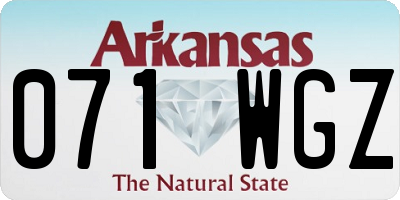 AR license plate 071WGZ