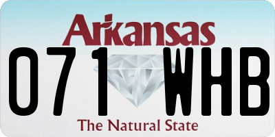 AR license plate 071WHB
