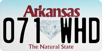 AR license plate 071WHD